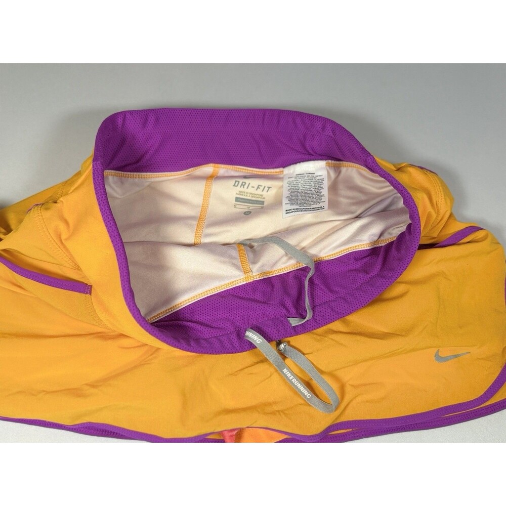 Nike Womens Shorts  Skirt Medium Orange Athletic Lined Running Dri Fit Gym - Picture 5 of 10